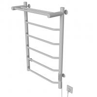 Полотенцесушитель MIXLINE MIRA  80х50 (таймер, 336 Вт, 5 перекладин + ПОЛКА) электрический БЕЛЫЙ