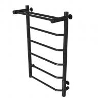 Полотенцесушитель MIXLINE MIRA  80х50 (таймер, 336 Вт, 5 перекладин + ПОЛКА) электрический ЧЕРНЫЙ