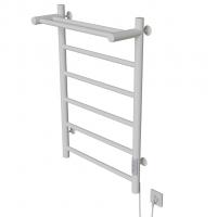 Полотенцесушитель MIXLINE VEGA  80х50 (таймер, 318Вт, 5 перекладин + ПОЛКА) электрический БЕЛЫЙ