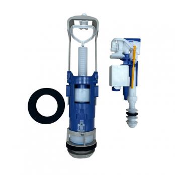 Арматура к смыв. бачку 2-ух Кноп. URAL II+IVC102 PLUS хром 1/2ниж/подв. пласт. 171015 OLI (Россия)