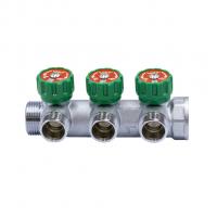 Коллектор 1''x3/4'' (евроконус) с регулировочными вентилями для подачи водоснабжения VRT (3 вых)