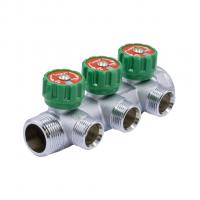 Коллектор 1''x3/4'' (евроконус) с регулировочными вентилями для подачи водоснабжения VRT (3 вых)