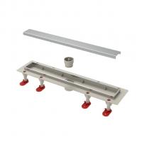 Трап линейный ТП-50.1C-500 решетка и рамка из нерж. стали, с верт. выходом 50 мм