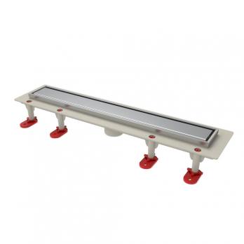 Трап линейный ТП-50.1C-700 решетка и рамка из нерж. стали, с верт. выходом 50 мм