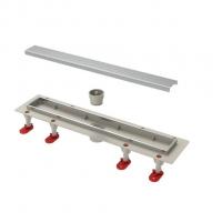 Трап линейный ТП-50.1C-800 решетка и рамка из нерж. стали, с верт. выходом 50 мм