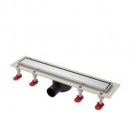 Трап линейный ТП-55.1C-900 решетка и рамка из нерж. стали, с гориз. выходом D50 мм