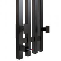 Полотенцесушитель MIXLINE MOON QUADRO BLACK 120/15 (таймер,206 Вт) электрический ЧЕРНЫЙ