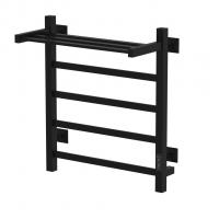 Полотенцесушитель MIXLINE TRIUMPH  60х50 (таймер, 419Вт, 4 перекладины + ПОЛКА) электрический ЧЕРНЫЙ