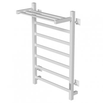 Полотенцесушитель MIXLINE TRIUMPH  80х50 (таймер, 558Вт, 6 перекладин + ПОЛКА) электрический БЕЛЫЙ