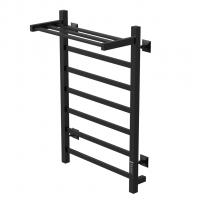 Полотенцесушитель MIXLINE TRIUMPH  80х50 (таймер, 558Вт, 6 перекладин + ПОЛКА) электрический ЧЕРНЫЙ