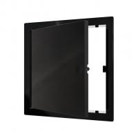 Люк ревизионный пластиковый нажимной  172*172 с  фланцем 150*150  L1515N Black EVECS