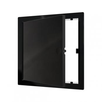 Люк ревизионный пластиковый нажимной  172*172 с  фланцем 150*150  L1515N Black EVECS