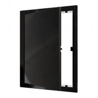 Люк ревизионный пластиковый нажимной  172*222 с  фланцем 150*200  L1520N Black EVECS