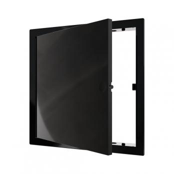Люк ревизионный пластиковый нажимной  224*224 с  фланцем 200*200  L2020N Black EVECS