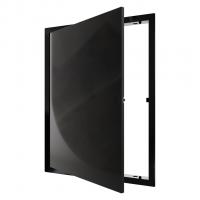 Люк ревизионный пластиковый нажимной  327*327 с  фланцем 300*300  L3030N Black EVECS