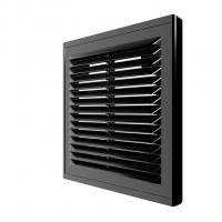 Решетка вент. 150*150 1515Р Black ж/наклонные с сеткой, разъемная ERA