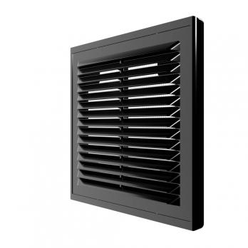 Решетка вент. 150*150 1515Р Black ж/наклонные с сеткой, разъемная ERA