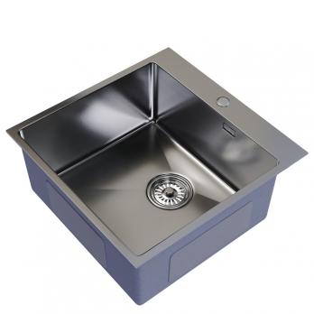 Мойка настол.монтаж 50х50 (2,0) вып 3 1/2  MIXLINE PRO 20см с сифоном (сатин)