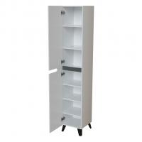 Пенал "ОРИОН-35" универсальный 2 створки белый/графит (350*1920*320) (ПВХ)