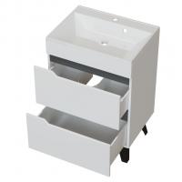 Тумба д/ванной "ОРИОН-60" 2 ящика белый/графит под рак."ЛАЙН 60" мебельный (MIXLINE) (ПВХ)