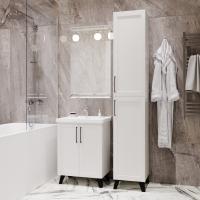 Тумба д/ванной "РИФ-60" 2 створки  белый под рак."Fest- 60"  мебельный (Sanita Luxe)(ПВХ)