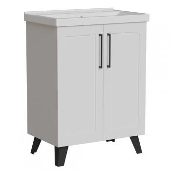 Тумба д/ванной "РИФ-60" 2 створки  белый под рак."Fest- 60"  мебельный (Sanita Luxe)(ПВХ)