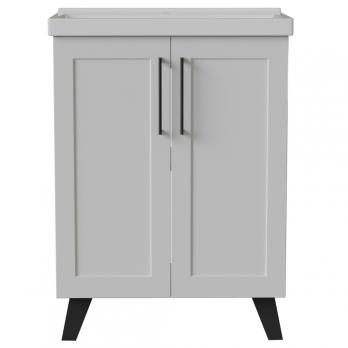 Тумба д/ванной "РИФ-60" 2 створки  белый под рак."Fest- 60"  мебельный (Sanita Luxe)(ПВХ)