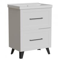Тумба д/ванной "РИФ-60" 2 ящика  белый под рак."Fest- 60"  мебельный (Sanita Luxe)(ПВХ)