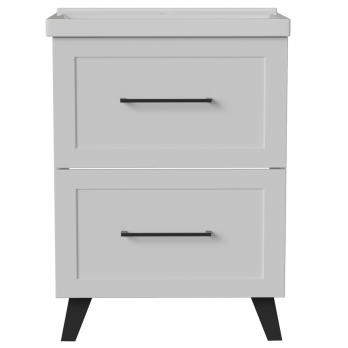 Тумба д/ванной "РИФ-60" 2 ящика  белый под рак."Fest- 60"  мебельный (Sanita Luxe)(ПВХ)