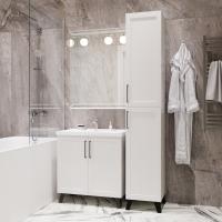 Тумба д/ванной "РИФ-80" 2 створки  белый под рак."Fest- 80"  мебельный (Sanita Luxe)(ПВХ)