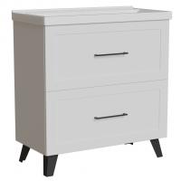 Тумба д/ванной "РИФ-80" 2 ящика  белый под рак."Fest- 80" мебельный (Sanita Luxe)(ПВХ)