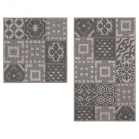 Набор ковриков д/ванной Shahintex LOOP ITALIANO  50*80+50*50 "мозаика" серый