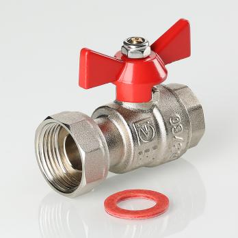 Кран шаровой с накидной гайкой 3/4"x1" вн.-вн.бабочка  VALTEC VT.241