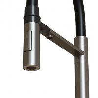 Смеситель для кухни 35k MIXLINE MLSS-0401 ЧЕРНЫЙ гиб. излив магнит, подкл.к фильтру, п/гайку САТИН