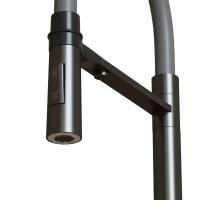 Смеситель для кухни 35k MIXLINE MLSS-0401BL серый гиб. излив магнит, подкл.к фильтру, ЧЕРНЫЙ ГРАФИТ