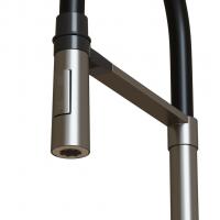 Смеситель для кухни 35k MIXLINE MLSS-0402 черный гибкий излив магнит, п/гайку САТИН