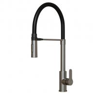 Смеситель для кухни 35k MIXLINE MLSS-0402 черный гибкий излив магнит, п/гайку САТИН