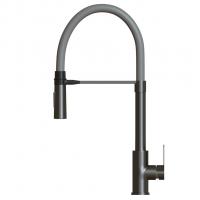 Смеситель для кухни 35k MIXLINE MLSS-0402BL серый гибкий излив магнит, п/гайку ЧЕРНЫЙ ГРАФИТ