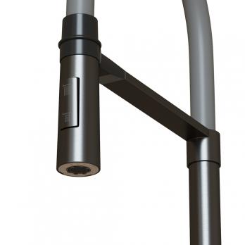 Смеситель для кухни 35k MIXLINE MLSS-0402BL серый гибкий излив магнит, п/гайку ЧЕРНЫЙ ГРАФИТ