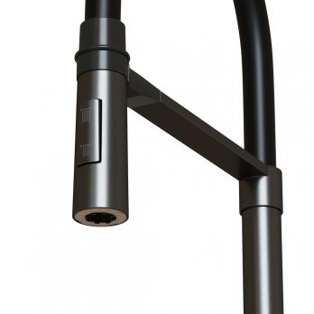 Смеситель для кухни 35k MIXLINE MLSS-0402BL черный гибкий излив магнит, п/гайку ЧЕРНЫЙ ГРАФИТ