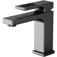 Смеситель для раковины 35к G1017-9 GAPPO литой, п/гайку, ОРУЖЕЙНАЯ СТАЛЬ