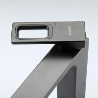 Смеситель для раковины 35к G1017-92 GAPPO литой, высокий, п/гайку, ОРУЖЕЙНАЯ СТАЛЬ