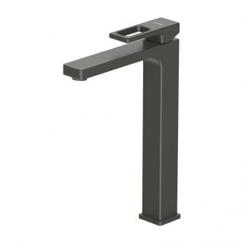 Смеситель для раковины 35к G1017-92 GAPPO литой, высокий, п/гайку, ОРУЖЕЙНАЯ СТАЛЬ