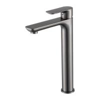 Смеситель для раковины 35к G1048-92 GAPPO высокий, литой, п/гайку, ОРУЖЕЙНАЯ СТАЛЬ