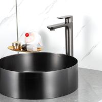 Смеситель для раковины 35к G1048-92 GAPPO высокий, литой, п/гайку, ОРУЖЕЙНАЯ СТАЛЬ