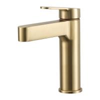 Смеситель для раковины 35к G1099-33 GAPPO нерж. сталь, литой, п/гайку, ЗОЛОТО САТИН