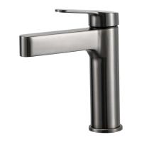 Смеситель для раковины 35к G1099-39 GAPPO нерж. сталь, литой, п/гайку, ОРУЖЕЙНАЯ СТАЛЬ