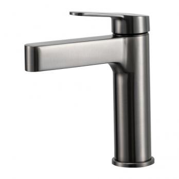 Смеситель для раковины 35к G1099-39 GAPPO нерж. сталь, литой, п/гайку, ОРУЖЕЙНАЯ СТАЛЬ