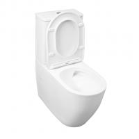 Унитаз-компакт безободковый WAVE ALEO Tornado1.0, гор,ниж,2-кн.арм, дюро,м/л,быстр,БЕЛЫЙ глянец NEW