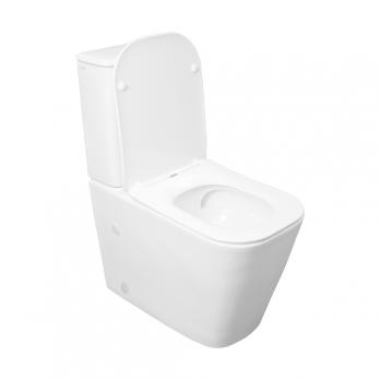 Унитаз-компакт безободковый WAVE APEKS Tornado1.0, гор,ниж,2-кн.арм, дюро,м/л,быстр,БЕЛЫЙ глянец NEW